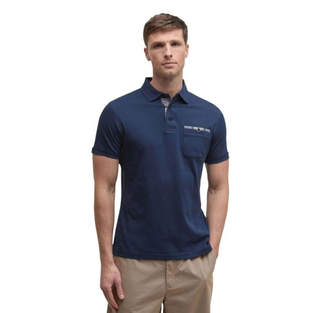 Barbour Blue Cotton Polo Men's Shirt